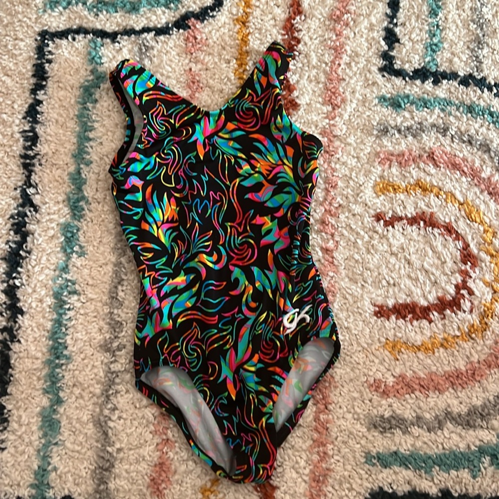 GK leopard tropical print leotard